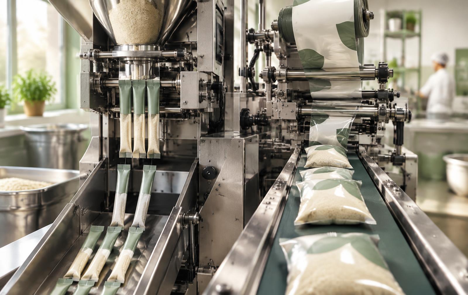 Modern industriell produktions- och förpackningsmiljö